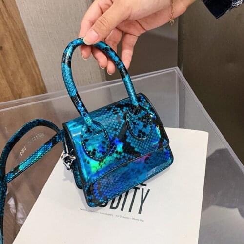 NEW Fashion Serpentine Women Shoulder Bag Retro PU Leather Snake Print Mini Totes Purse for Female Small Purse Handbag