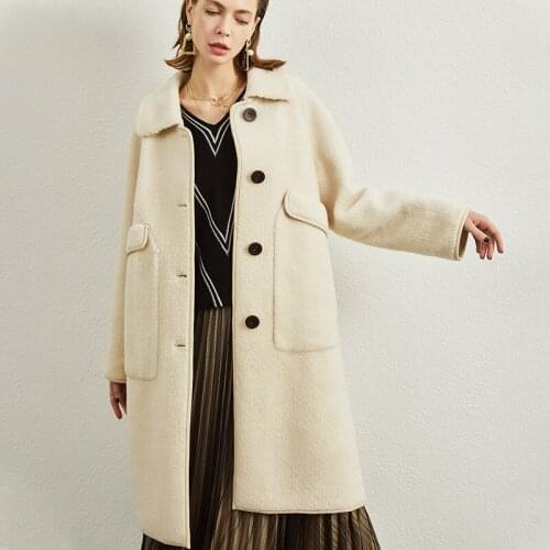 Sheep shearing coat womens middle and long fur one 2021 new granular cashmere coat lamb wool fur