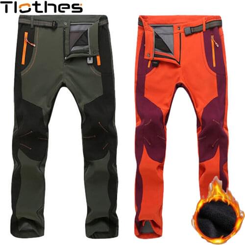 Winter Fleece Hiking Trekking Fishing Camping Climb Pants Men Women Plus Size S-5XL Oversized Waterproof Outdoor Warm Trousers