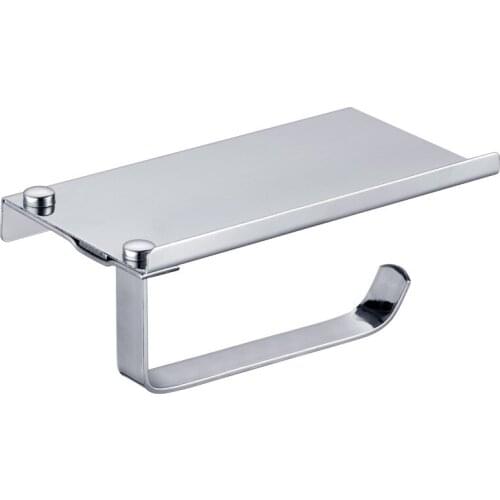 Gold Toilet Paper Holder Stainless Steel Resistant Tissue Paper Rack With Phone Holder Polish finis bathroom accessories set