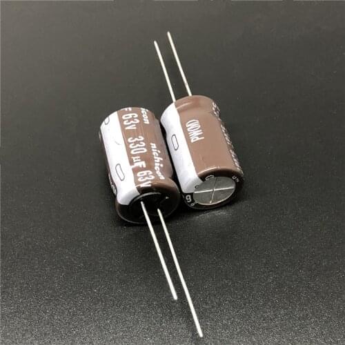 10pcs/100pcs 330uF 63V NICHICON PW Series 12.5x20mm Low Impedance Long Life 63V330uF Aluminum Electrolytic capacitor
