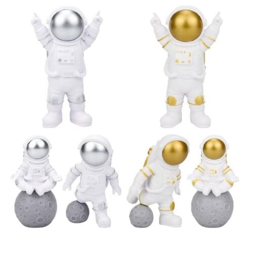 3pcs/Set Space Astronaut Cosmonaut Boy Birthday Party Decorations Kids Cake Decorations Tools Dessert Baby Shower Party Decor