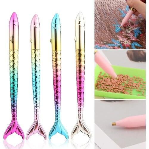 5D Diamond Painting Point Drill Pen DIY Crafts Sewing Embroidery Tool Cross Stitch Accessories Mermaid Point Drill Pen
