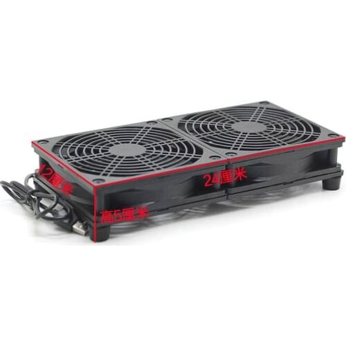 DIY Router PC Cooler TV Box Wireless Cooling fan Silent Quiet DC 5V USB power 120x120x25mm 12CM Screws Protective net