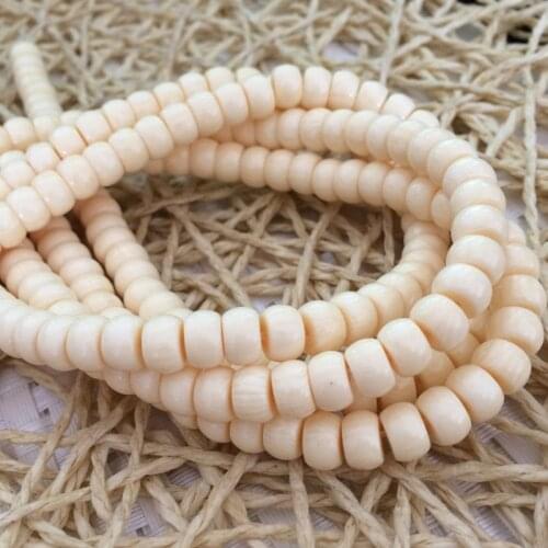 5*8mm wholesale price fashion white resin beeswax abacus rondelle diy loose beads jewelry making 15inch/strand B88
