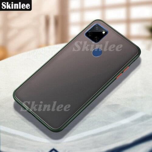 Skinlee For Realme C21 Case Translucent Skin Matte Hard Case Shockproof Cover For Realme C21Y Cover