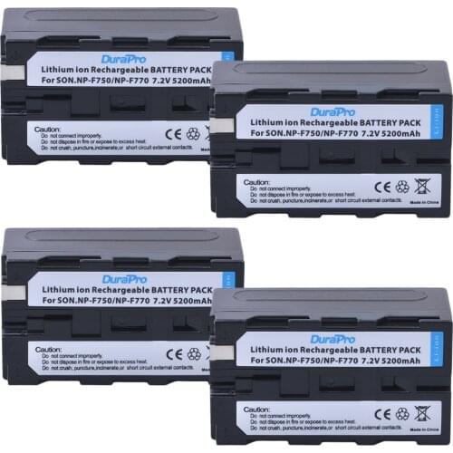 4pc 7.2V 5200mAH NP-F750 NP-F770 NP F750 NP F770 Li-ion Battery for Sony ccd-tr917 ccd-tr940 ccd-trv101 ccd-trv215 ccd-trv25