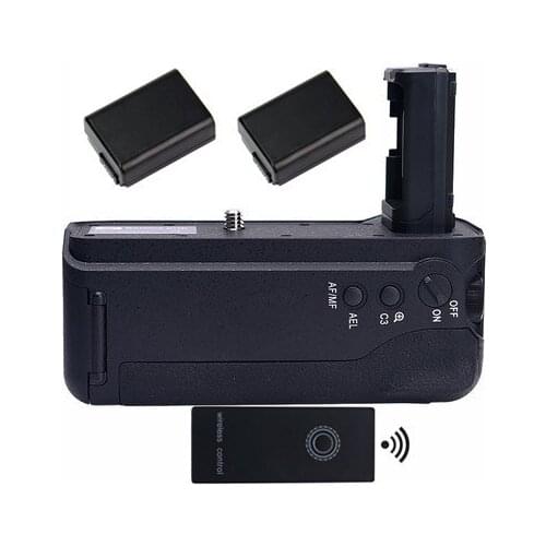 VG-C2EM VGC2EM Battery Grip+2.4G Remote Control+2X NP-FW50, NPFW50, FW50 Batteries for Sony A7II A7R2 A7M2 A7S2