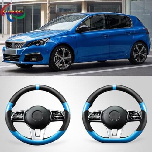 Four Seasons Universal Car Steering Wheel Cover For Peugeot Series 108 207 208 307 308 Rifter RCZ 407 607 Car Accessories