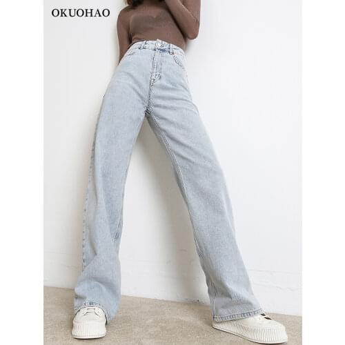 Широкие джинсы Okuohao China At AliExpress