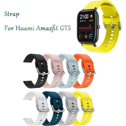 Wrist Strap 20mm Silicone Watch Sport Strap For Huami Amazfit GTS TPU Strap Smart Watch Wrist Replacement Band Bracelet Accessor
