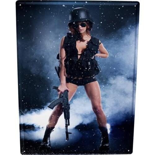 SINCE 2004 Metal Plate Retro Motive Sexy Girl