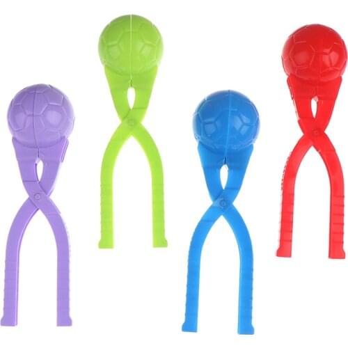 1 Pcs Cute Football Snowball Clip Kids Winter Outdoor Sports Snow Sand Mold Fight Toy Color Random