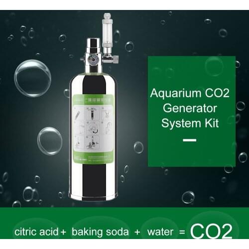 Aquarium CO2 Generator system co2 Kit Stainless Steel CO2 Cylinder Generator System Carbon Dioxide Reactor Kit Plants Aquarium