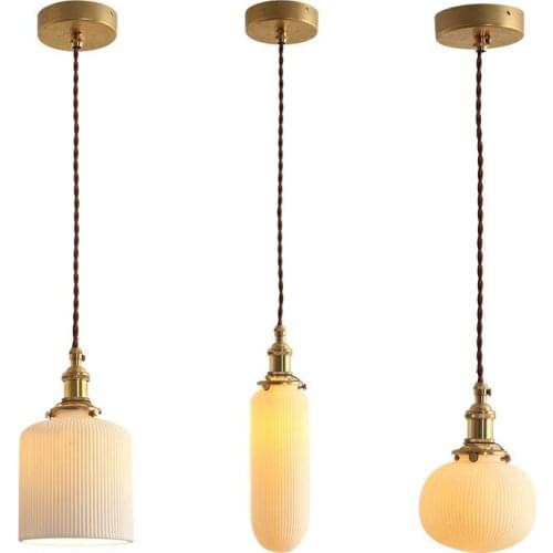 Modern Ceramic Pendant Light Designer White Suspension Chandelier Living Room Dining Room Bedroom Ceiling Lamp PA0371