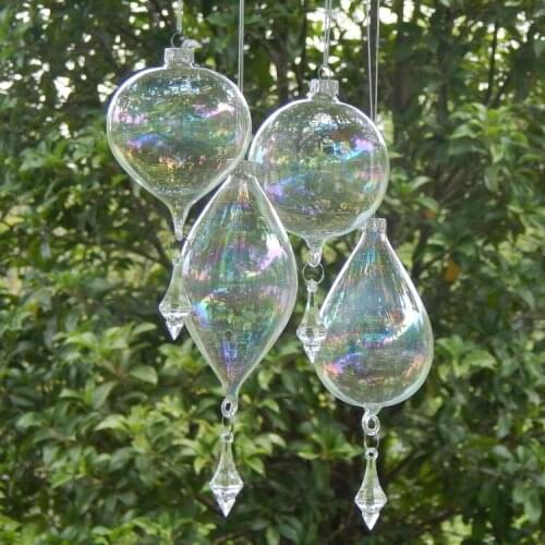Christmas tree decoration pendant colorful transparent ball window decoration shopping mall counter display party props