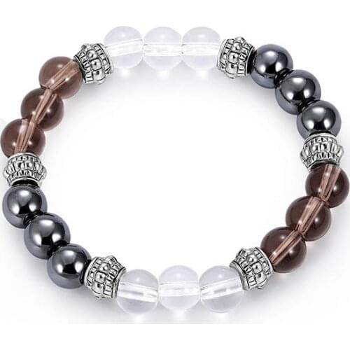 Health Care Cool Magnetic Bracelet Beads Hematite Stone Therapy Magnet Hematite Beads Bracelet Slimming Product