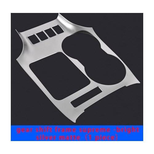 For Toyota highlander 2015-2019 chrome gear shift frame supreme -bright silver matte 1pc