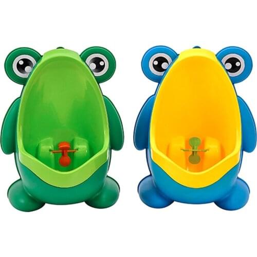 2 Colors Baby Urinal Frog Shape Vertical Wall-Mounted Pee Convenient Cute Animal Boys Potty Urinal Standing Toilet