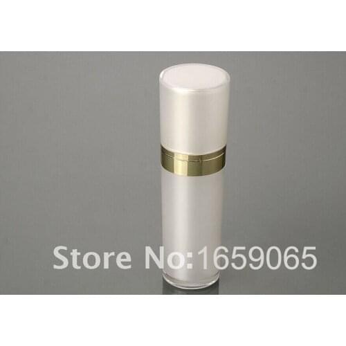 30ml pear white Acrylic cone-shape press pump lotion.emusion bottle container,press pump Cosmetic bottle Refillable Bottles