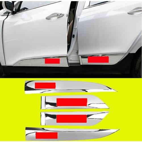 For Hyundai ix35 2010-2015 4pcs ABS Chrome Side Body Molding Trim Cover