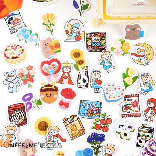 46pcs/1lot Kawaii Stationery Stickers Sweet Dream Series Diary Planner Decorative Mobile Stickers Scrapbooking Sticker