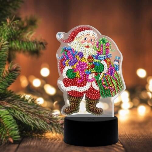 Christmas Night Light 5D DIY Special Shape Diamond Painting Cross Stitch Mosaic Diamond Embroidery Home Decor Handmade Gift New