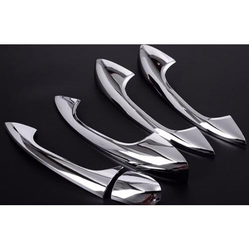 For Mercedes Benz W205 CClass C200 C180 GLC260 2015 2016 Car Accessories Door Handle Trim ABS Chrome Sticker 5pcs/set For LHD