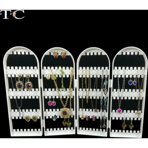White Acrylic Jewelry Display earring pendant holder jewelry Earring Necklace organizer holds up 120 pairs of earrings