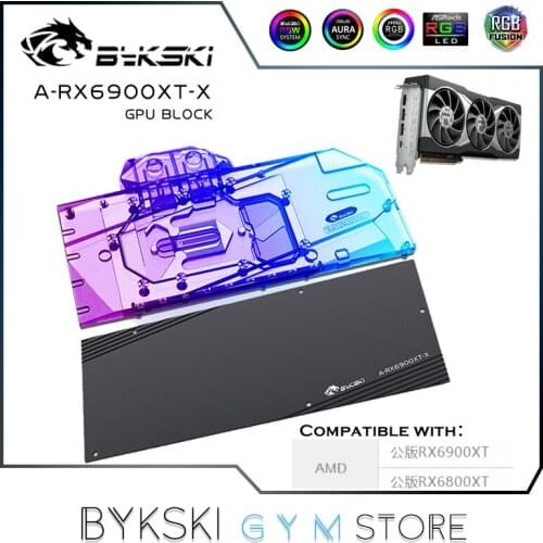 Bykski GPU Water Block For AMD Radeon RX6900XT RX6800XT Founders Edition Graphics Card, Water Cooler,VGA Cooling A-RX6900XT-X
