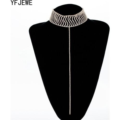 YFJEWE Hot Sale Rectangular Chain Gorgeous Gold Silver Color Necklace Women Bisuteria Jewerly Accessories For Wedding Gifts N372