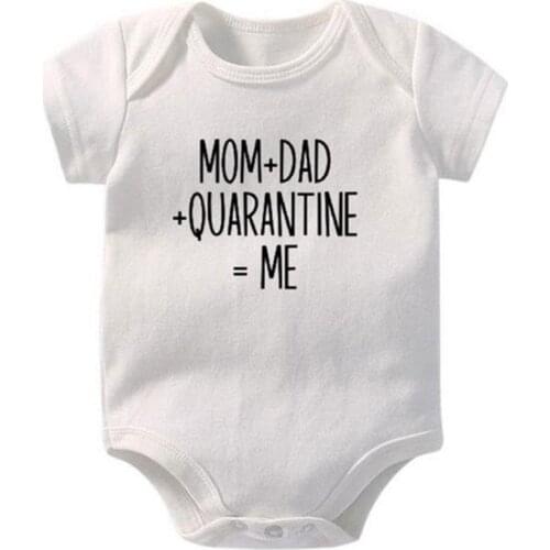 Funny Newborn Baby Romper Infant Cotton Short Sleeve Letter Girl Baby 0-24M Print Clothes Suit Boy Crawling New N8J6