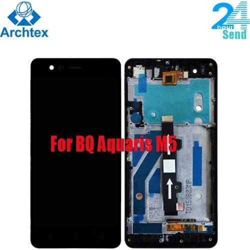 For BQ Aquaris M5 100% Original LCD Display and TP Touch Screen Digitizer Assembly With Frame 5.0 inch Panel Tactil