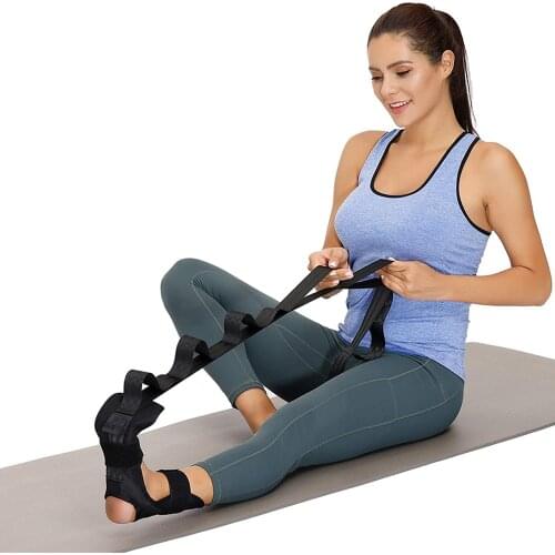 Yoga Ligament Stretching Belt Safely Stretching Training Strap Stroke Rehabilitation Strap with Loops for Ballet Yoga TK