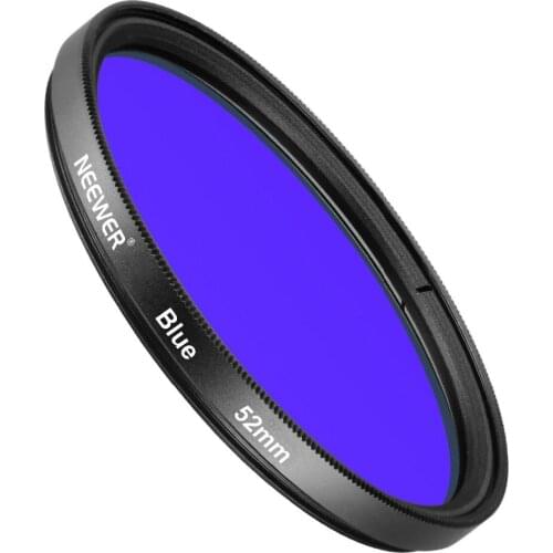 Neewer 52MM Full Blue Lens Filter for Nikon D3300 D3200 D3100 D3000 D5300 D5200 D5100 D5000 D7000 D7100 DSLR HD Optical Glass