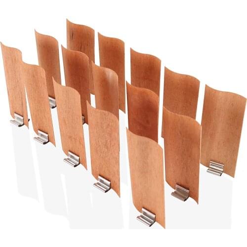 10Pcs Large Flame Wooden Candles Wick with Sustainer Tab Candle Wick Core for Candle Making Supply Soy Parffin Wax