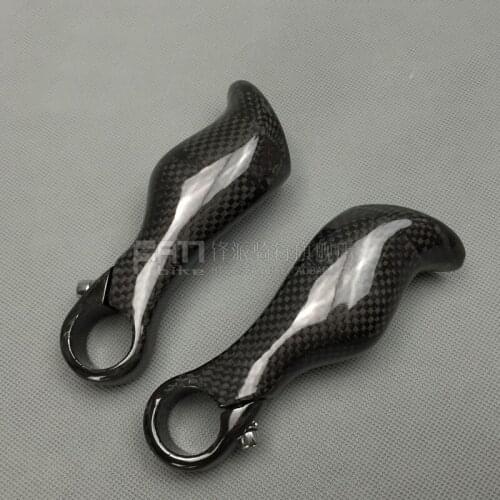 Glossy 1 Pair Ergonomics Mountain Bike Bicycle Carbon Bar End MTB Handlebar Bar Ends Bicycle Parts