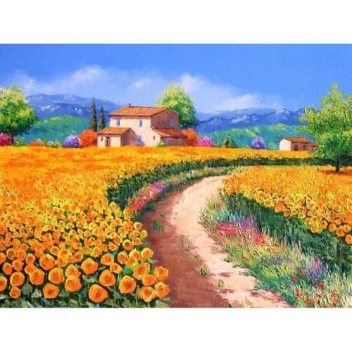 5D DIY Diamond Embroidery House Full Square Diamond Painting Village Landscape Cross Stitch Mosaic Home Decorations