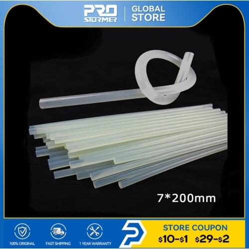 PROSTORMER Hot Melt Adhesives 7mm Gun Glue Sticks Plastic Sticks for Glue Gun 7mm x200mm Transparent black 20pcs/lot wholesale