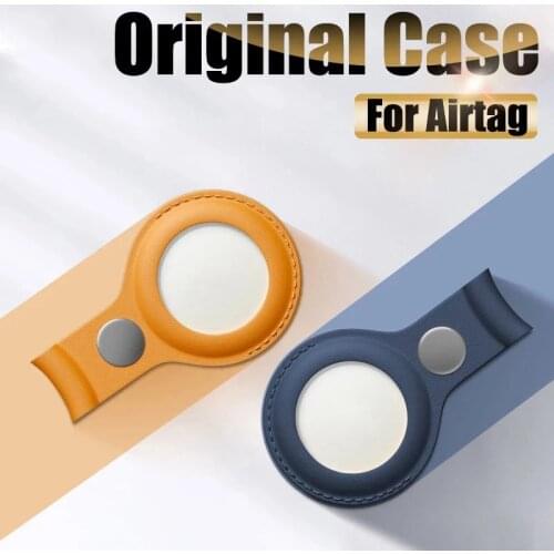 Leather Protective Sleeve Case Cover For Apple Airtag Tracker Location Protector For Iphone Airtags Keychain Smart Accessory