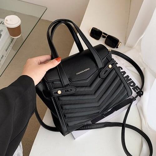 Fashion Large Shoulder Bag Black Leather Belt Handle Pu Ladies Luxury Handbag Handbag Designer Shoulder Bag