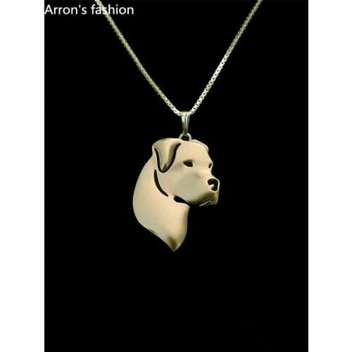 Trendy cute Dogo Argentino jewelry pendant necklace women gold silver statement necklace men animal jewelry