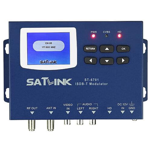 [Genuine]SATLINK ST-6701 ISDB-T Modulator 1 Route MPEG1 MPEG4 Satlink Modulator ST6701 for Brazil Japan Argentina