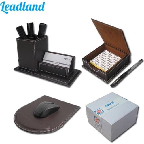 Office Desk Organizer Set Stationery Organizer Business Card Display with Pen Holder Note Paper Memo Holder Box T46
