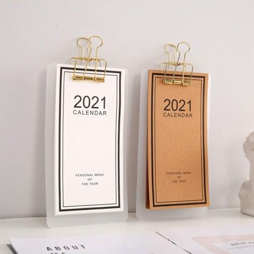 Mini Desk Calendars 2021 Menu Calendar Useful DIY Small Wall Calendar Portable Desk Calendars Daily Schedule Planner Plan Book