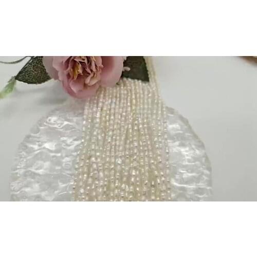 Natural White 2.5-3mm Rice Baroque Freshwater Pearl For Making Jewelry Sale