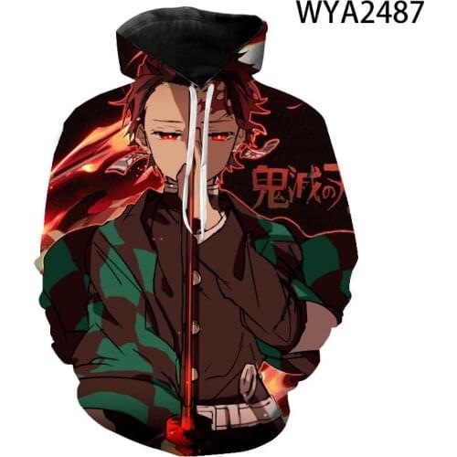 2021 New Demon Slayer Hoodies Anime Men Women Children Streetwear Cool 3D Print Sweatshirts Funny Cartoon Kimetsu No Yaiba