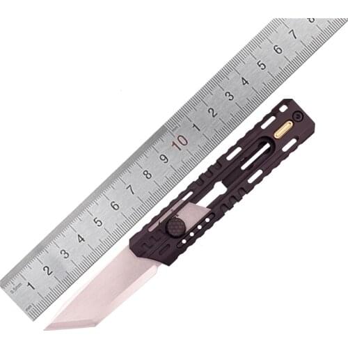 NAITHAWK MT3 Utility Cutter Knife D2 Blade Paper Cutting Blade TC21 Titanium Alloy Handle Blacken or Stonewashed EDC Tool Knife