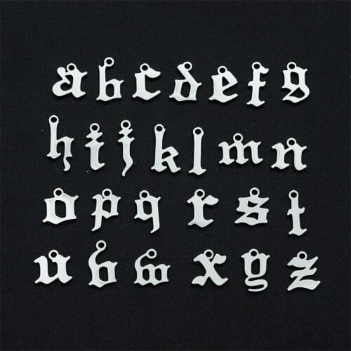 5pcs/lot Stainless Steel Alphabet A-Z Letter Charms For DIY Jewelry Making Handmade Craft Jewelry Findings