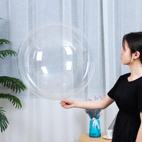 10Pcs 10"/12"18"24" Clear BOBO Bubble Balloons Transparent Luminous Wedding Birthday Christmas Party Decor Helium Balloons